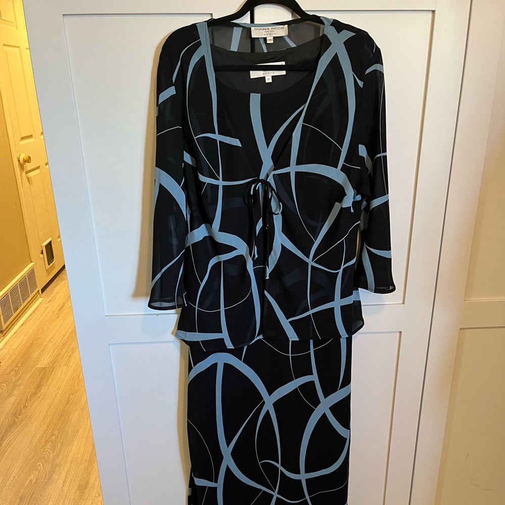 Donna Rocco Woman blue and black dress with jacket